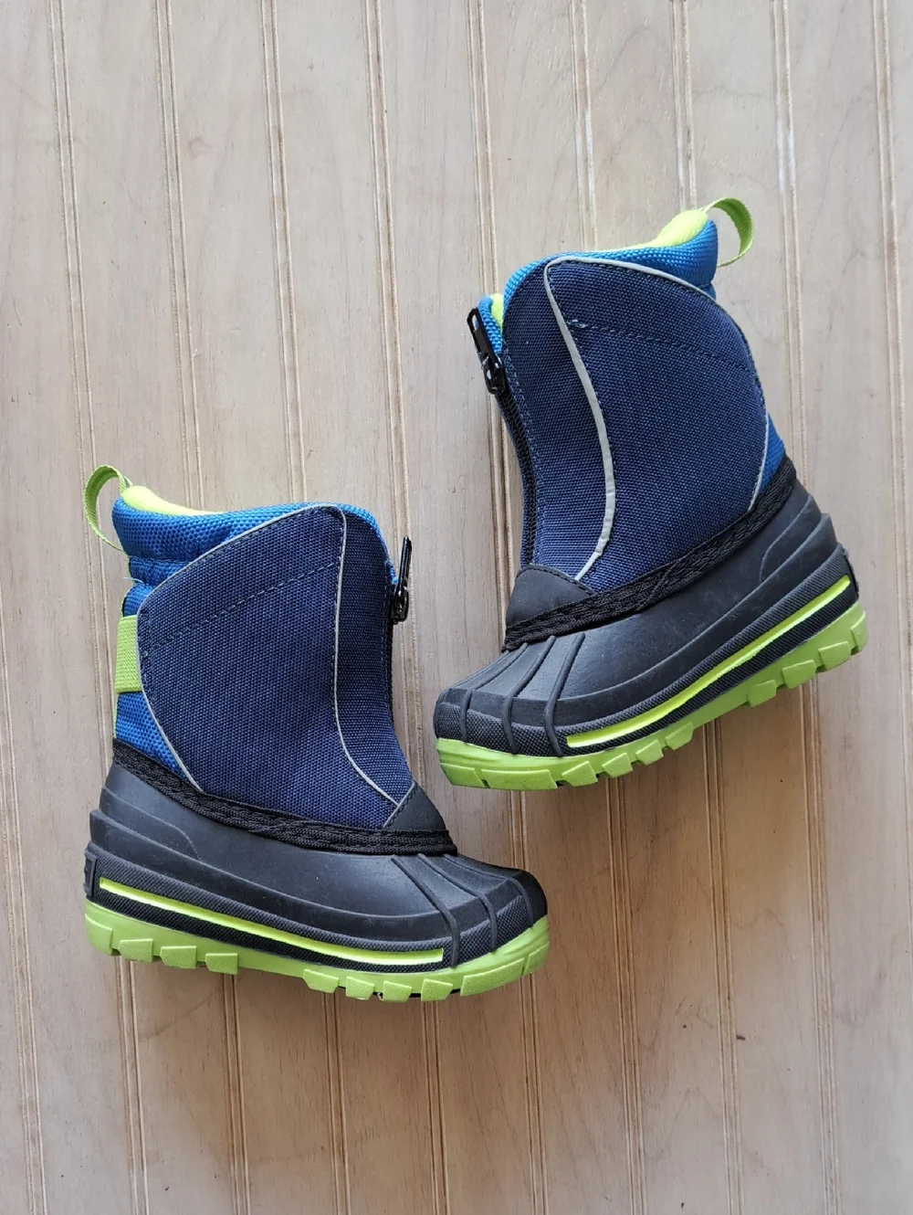 Arctic Shield Insulated Winter Snow Boots Toddler Boys Blue Green Zip Boots
